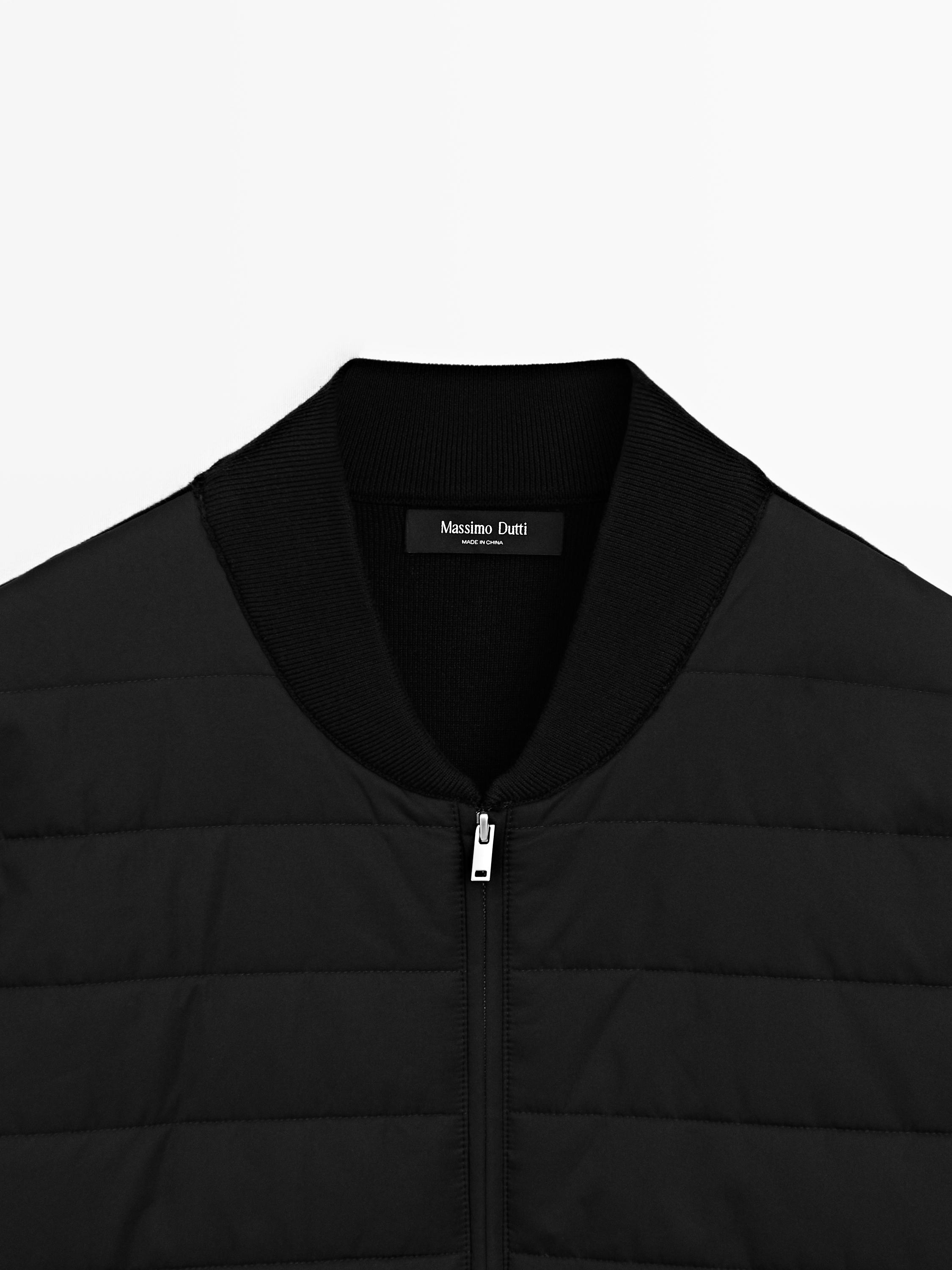 Quilted bomber jacket